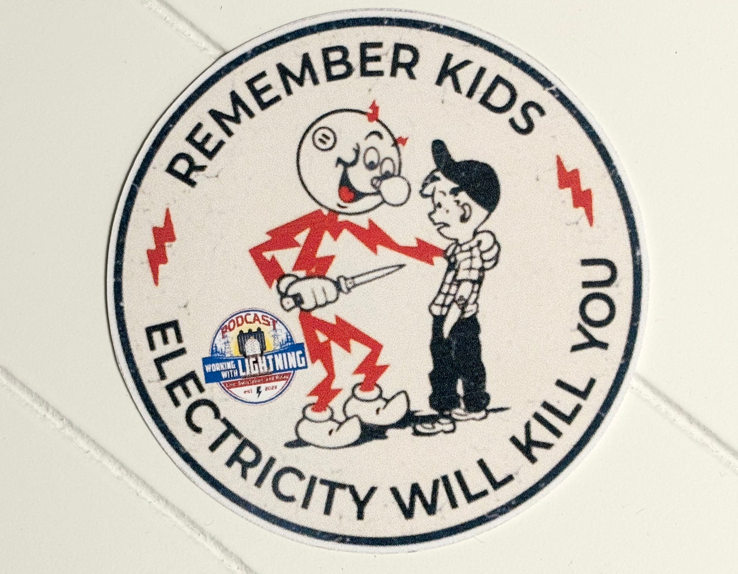 Kilowatt Sticker Vintage Looking 2", 3" or 7 1/4"