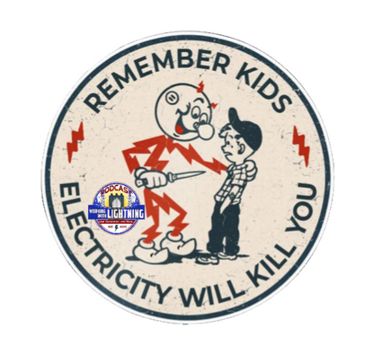 Kilowatt Sticker Vintage Looking 2", 3" or 7 1/4"