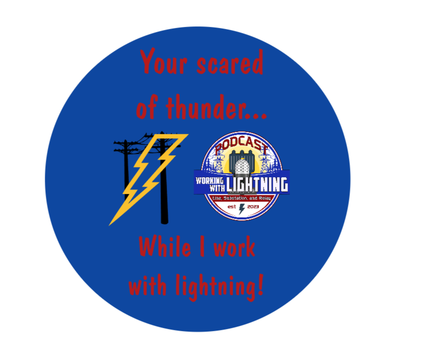 Your Scared of Thunder While I Work with Lightning Hard Hat Sticker 2"